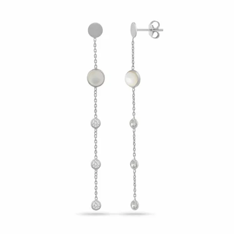 lange ketten ohrringe in Silber