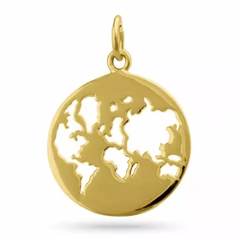 world Anhänger aus vergoldetem Sterlingsilber