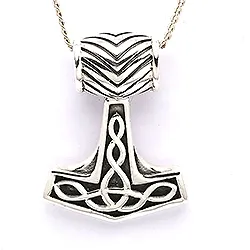 Kollektionsmuster Thors Hammer Anhänger aus oxidiertem Sterlingsilber