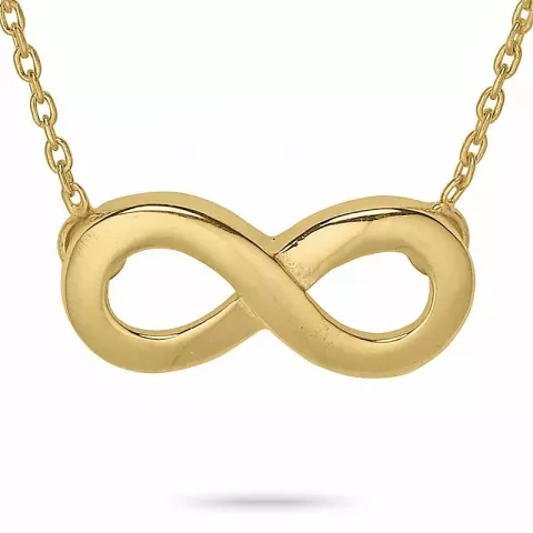 Halskette aus vergoldetem Sterlingsilber und infinity anhänger aus vergoldetem Sterlingsilber