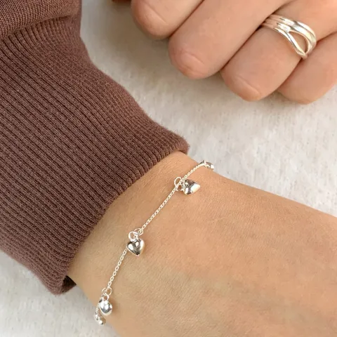 Herz Armband aus Silber und Anhänger aus Silber