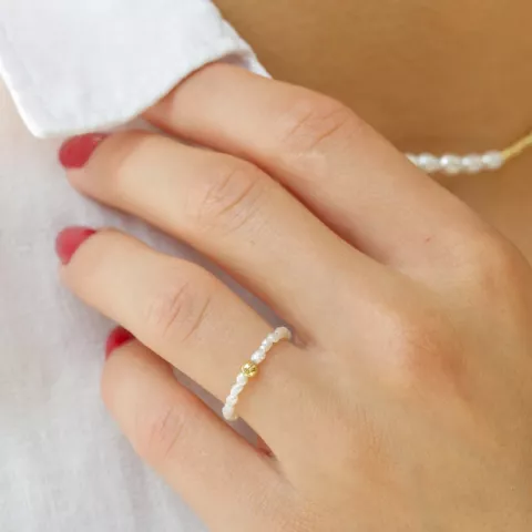 Hultquist Perle Ring in vergoldetem Sterlingsilber