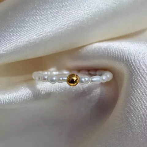 Hultquist Perle Ring in vergoldetem Sterlingsilber