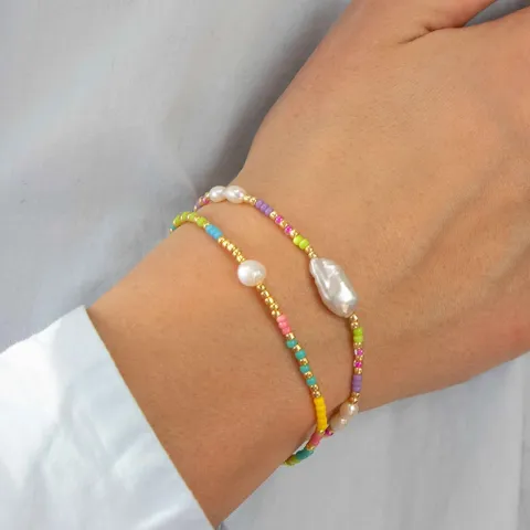 Hultquist Ingeborg Armband in vergoldetem Sterlingsilber mehrfarbigem Emaille