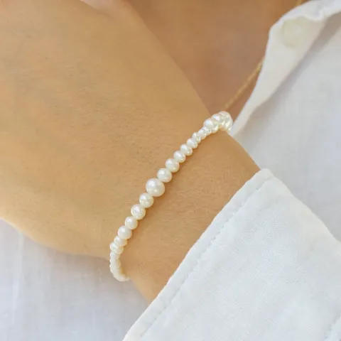 Hultquist Perle Armband in vergoldetem Sterlingsilber