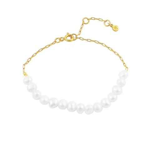 Hultquist Perle Armband in vergoldetem Sterlingsilber