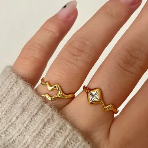 Nava Elora  Ring in vergoldetem Sterlingsilber