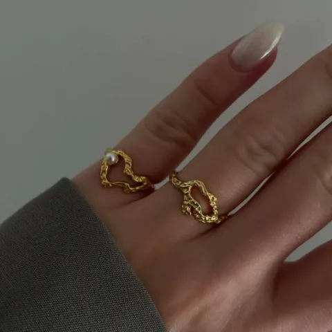 Nava Doris justierbar Ring in vergoldetem Sterlingsilber