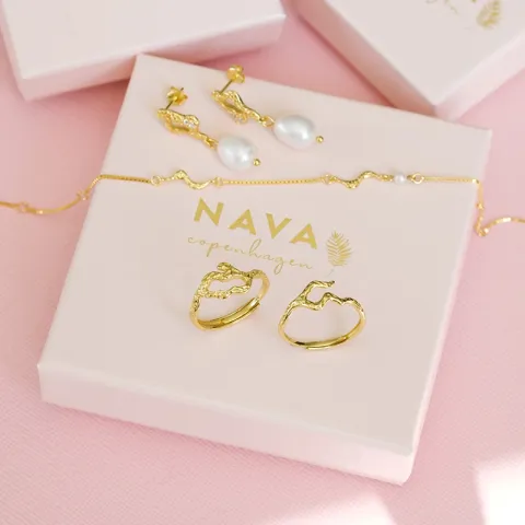 Nava Doris justierbar Ring in vergoldetem Sterlingsilber