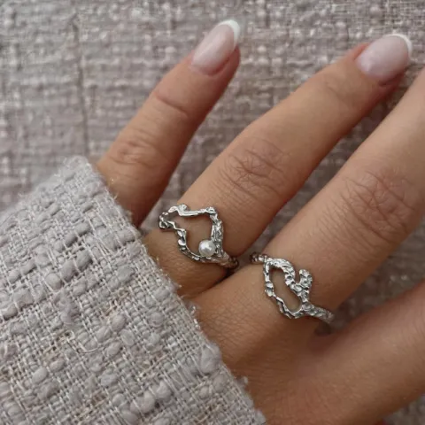 Nava justierbar Ring in Silber