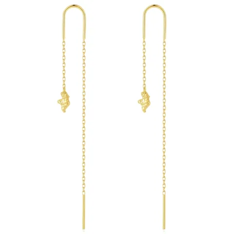 Nava Dhara ketten ohrringe in vergoldetem Sterlingsilber