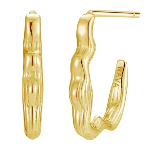 Nava Alviva Halbkreolen in vergoldetem Sterlingsilber