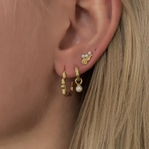 Nava Alviva Halbkreolen in vergoldetem Sterlingsilber