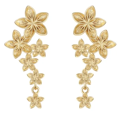 Nava Leia Ohrringe in vergoldetem Sterlingsilber