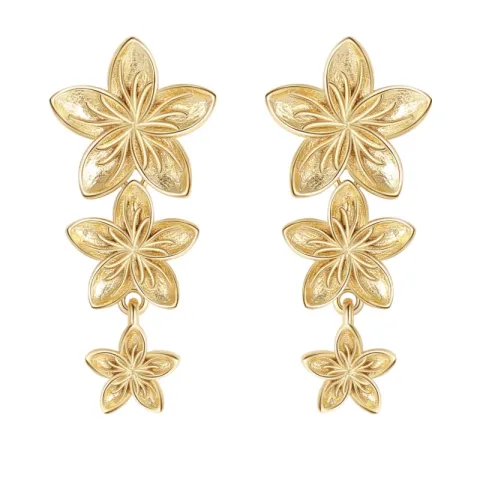 Nava Tiara Ohrringe in vergoldetem Sterlingsilber