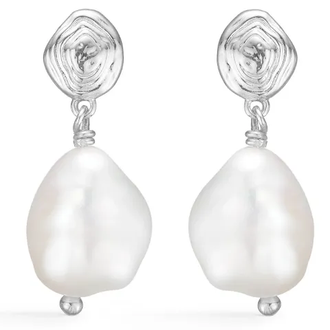 Studio Z Shell Perle Ohrstecker in Silber