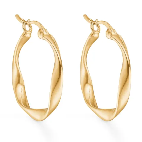 Studio Z Curved Kreole in vergoldetem Sterlingsilber