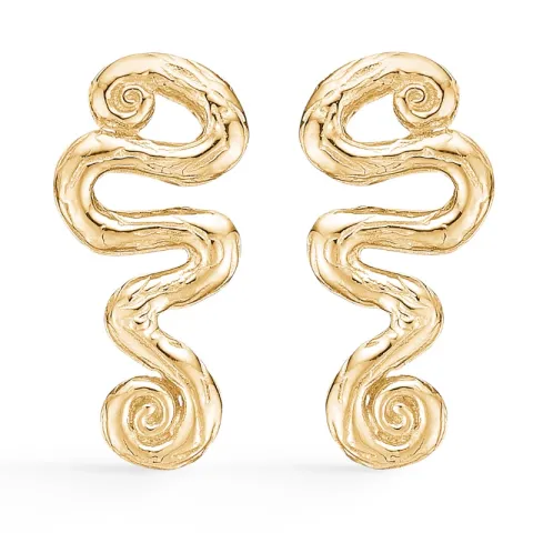 Studio Z Wave Mini Ohrstecker in vergoldetem Sterlingsilber