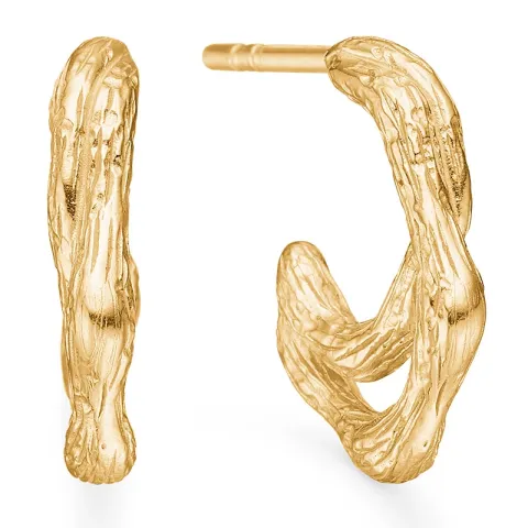 Studio Z Twine Ohrstecker in vergoldetem Sterlingsilber