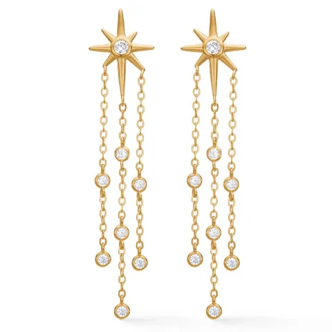 Studio Z Twinkle Ohrringe in vergoldetem Sterlingsilber weißem Zirkon