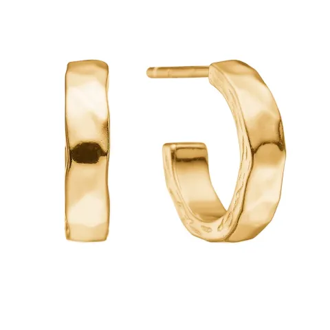 Studio Z Bumped Kreole in vergoldetem Sterlingsilber