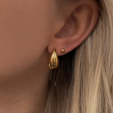 Khaai Studio Luma Drop Ohrringe in vergoldetem Edelstahl