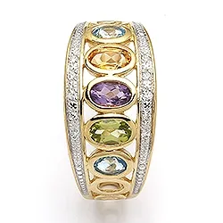 Ring aus 9 Karat Gold mit Rhodium