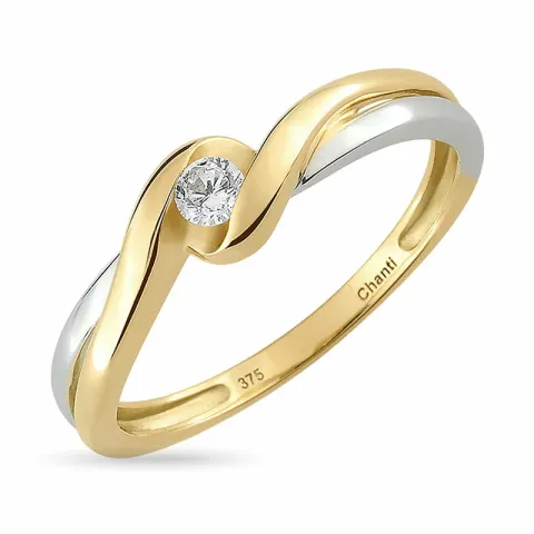 Ring aus 9 Karat Gold mit Rhodium