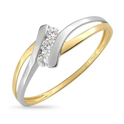 Ring aus 9 Karat Gold mit Rhodium