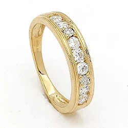 weißem Zirkon Ring aus 9 Karat Gold
