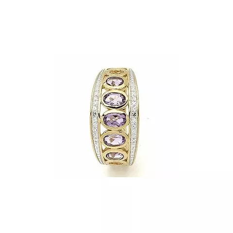 Gross violettem Amethyst Ring aus 9 Karat Gold