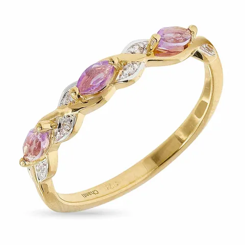 Eng violettem Amethyst Ring aus 9 Karat Gold mit Rhodium