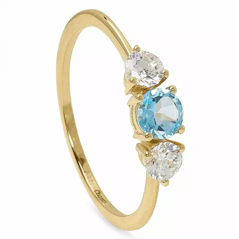 blauem Topas Ring aus 9 Karat Gold