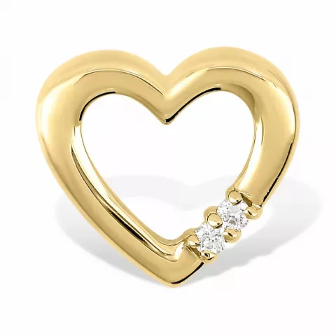 Herz Diamant Anhänger in 9 karat Gold 0,044 ct