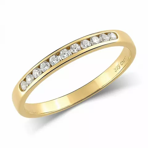 Eng weißem Zirkon Gold Ring aus 9 Karat Gold