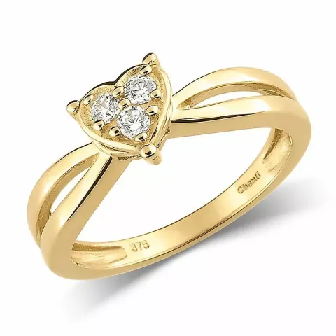 Eng Herz Gold Ring aus 9 Karat Gold