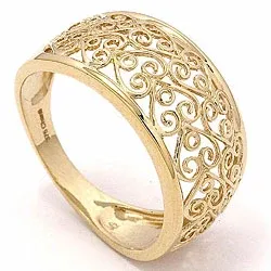 Breit Herz Ring aus 8 Karat Gold