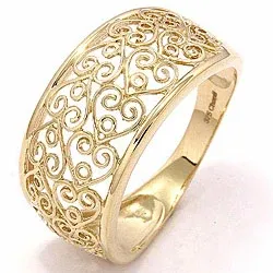 Breit Herz Ring aus 8 Karat Gold