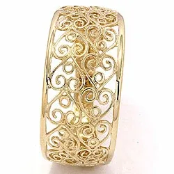 Breit Herz Ring aus 8 Karat Gold