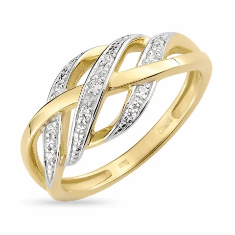 Ring aus 8 Karat Gold, rhodiniert
