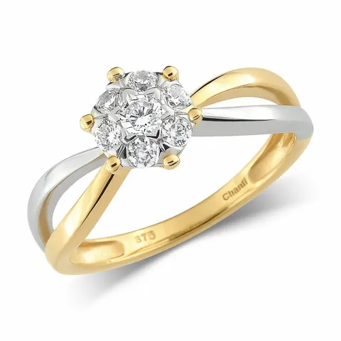 Kollektionsmuster Ring aus 8 Karat Gold und Weißgold