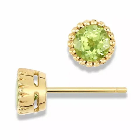 5 mm Ohrstecker in 9 Karat Gold mit Peridot