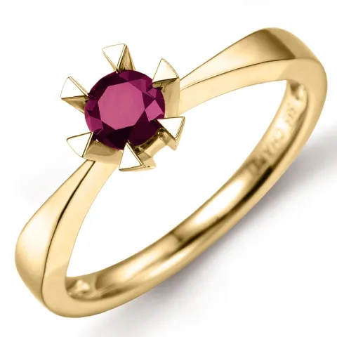 0,50 ct Rubin Solitärring in 14 Karat Gold 0,50 ct
