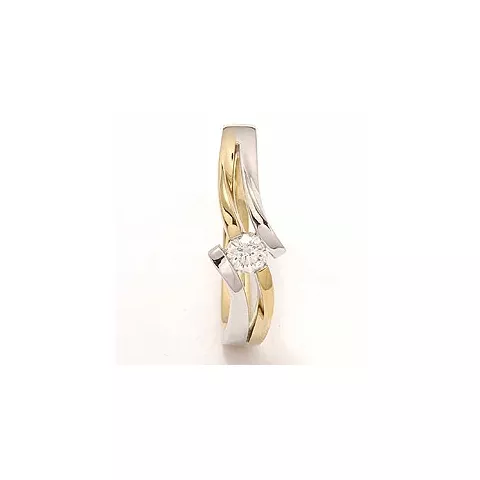 Bestellware - Gold Ring in 14 Karat Gold- und Weißgold 0,20 ct