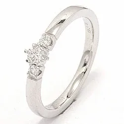 Bestellware - Diamant Ring in 14 Karat Weißgold 0,10 ct 0,08 ct