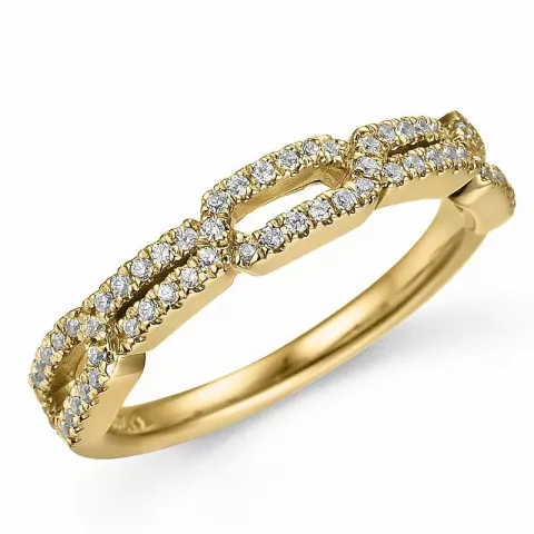 viereckigem Diamant Gold Ring in 14 Karat Gold 0,25 ct