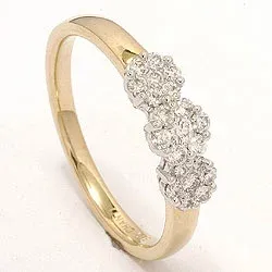 Diamantring in 14 Karat Gold- und Weißgold 0,36 ct