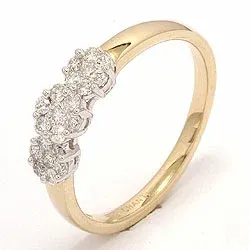 Diamantring in 14 Karat Gold- und Weißgold 0,36 ct