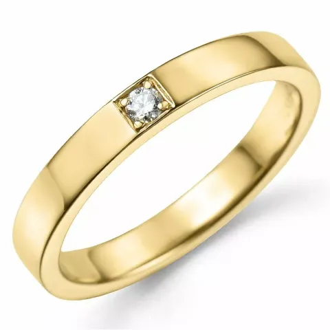 Diamant Memoirering in 14 Karat Gold 1 x 0,05 ct