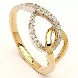 Bestellware - Diamant Ring in 14 Karat Gold- und Weißgold 0,13 ct